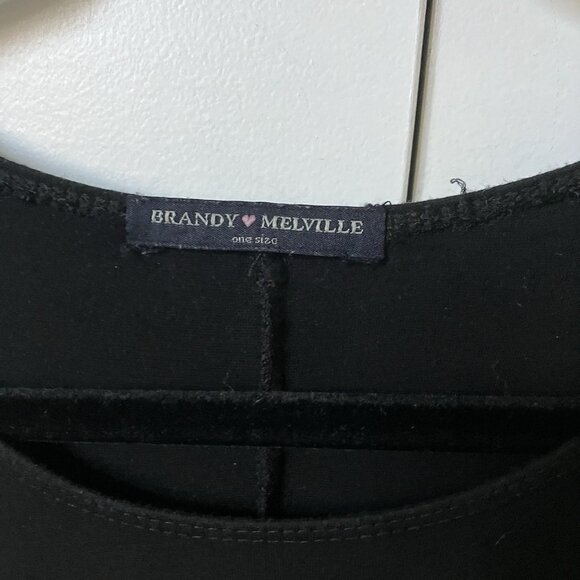 Brandy Melville Black Swing Mini Dress Womens Neutral Classic Basics - Picture 5 of 7